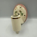 Vintage 1930S Porcelain Porcelier Electric Wall Sconce W/ Pink & Gold Roses. Fixed Price $49.98.