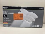 Niob Commercial Electric 4" Disk Lights, 6-PACK, Flush Mount, 5CCT, 800 Lumens. Fixed Price $34.99.