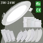 Led Recessed Panel 3/6/9/12/18/24W Ceiling Down Lights Lamp Round Square. Fixed Price $54.99.