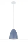 Eglo Sarabia 1-LIGHT Pastel Dark Blue/silver Metal Dome Pendant 9.5 X 8 Dia.. Fixed Price $37.00.