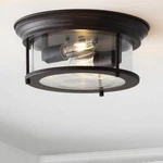 Lauren Oil Rubbed Bronze 13.25 In. Metal/glass Led Flushmount By Jonathan. Fixed Price $59.75.