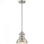 Quoizel ER1508BN - Emery Mini Pendant, Brushed Nickel Finish, 9" Height. Fixed Price $201.92.