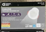 Commercial Electric Specialty Elite 3IN Led Trimless Canless Recessed Light. Fixed Price $14.99.