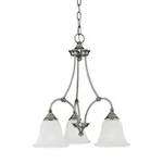 New Thomas Light 20 Inch Satin Pewter White Chandelier Ceiling SL8803-41. Fixed Price $75.99.