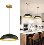 15" Led Pendant Light, Black & Gold, 5CCT Adjustable, Modern Design. Fixed Price $128.99.