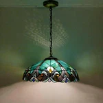 Tiffany Vintage Style Pendant Lamp Sea Green Stained Glass Hanging Ceiling Light. Fixed Price $157.17.