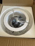 Merra 14 In. 3-LIGHT Matte Black Semi-flush Mount With Clear Glass Shade. Fixed Price $28.00.