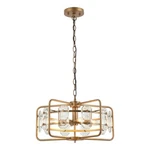 Parrot Uncle 4-LIGHT Golden Or Black Modern Crystal Pendant. Fixed Price $209.69.