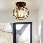 Yansun 7 IN.1-LIGHT Modern Black Semi Flush Mount Ceiling W-ZM-BX01203ABL. Fixed Price $26.95.