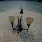 Hampton Bay 22610-000 Pavlen 3-LIGHT Bronze Chandelier With Glass Shades. Fixed Price $20.00.