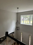 Classic 4-LIGHT Black Wrought Iron Candelabra Chandelier ? Traditional Farmhouse. Fixed Price $300.00.