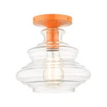 Livex Lighting 52830 Everett 9"W Semi-flush Ceiling Fixture Orange. Fixed Price $145.96.