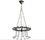 17" X 9.25" Bottle Winey 1-LIGHT Black Chandelier Ceiling Cyan New 05095. Fixed Price $150.00.