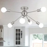 Lasenchoo Sputnik Ceiling Fixture, 8 Lights Brush.... Fixed Price $97.87.