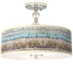 Giclee Gallery Marble Jewel 16" Wide Semi-flush Ceiling Light. Fixed Price $274.99.