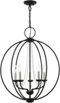 Arabella 5 Light 22" Black Brushed Nickel Candles Chandelier Ceiling Globe. Fixed Price $99.99.