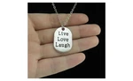 Live Love Laugh Letter Charm Antique Silver Plated Inspirational Pendant. Fixed Price $13.99.