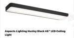 Aspects Huxley 46" Led Ceiling Light Black Finish Dimmable Selectable Hardwired. Fixed Price $68.77.