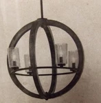 Kichler 43185AUB Grand Bank 4-LIGHT Chandelier Seeded Glass With Auburn Stained. Fixed Price $775.00.