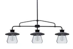 Globe Electric 64845 Nate 3LIGHT Oil Rubbed Bronze Pendant W/clear Glass Shades. Fixed Price $74.95.
