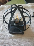 Armillary Globe Table Lamp Luminaire Black Metal Edison Bulb Euc. Fixed Price $19.99.