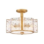 Fredrick Ramond Florian Light Medium Semi-flush Mount, Brass FR41601DA. Fixed Price $407.15.
