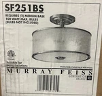 Murray Feiss Lighting SF251BS Two Brushed Silver Steel. Fixed Price $64.95.