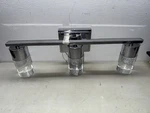 Allen+roth Dunwynn 3-LIGHT Chrome Modern Vanity 1362624. Fixed Price $50.00.