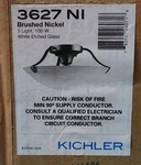 Kichler 15" Wide Brushed Nickel W/ White Etched Glass Ceiling 3 Light Semi-flush. Fixed Price $72.95.