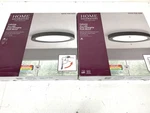 2PK Home Decorators Calloway 15IN. Matte Black Selectable Led Flush Mount. Fixed Price $64.99.