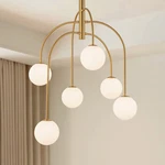 Modern Farmhouse Gold Chandeliers Glass Globe Lights Hanging Sputnik. Fixed Price $108.99.