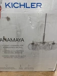 Kichler Anamaya 5-LIGHT Brushed Nickel Chandelier With Clear Seeded Glass. Fixed Price $89.99.