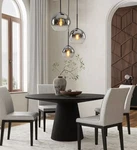 3-LIGHT Round Polished Glass Globe Bubble Pendant Chrome Nib $254. Fixed Price $129.27.