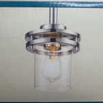 Patriot Lighting Mini Pendant Brushed Nickel Clear Glass Indoor Nib. Fixed Price $15.00.
