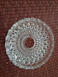 Vtg Crystal Glass Chandelier Bobeche Cup Dimond 4", Or Ceiling Light Escutcheon. Fixed Price $29.00.