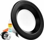 Luxrite 4 Inch Led Recessed Can Lights 10W 5 Color Options Dimmable Black Trim. Fixed Price $27.49.