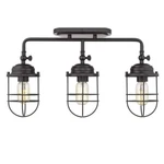 Seaport 21.13 3-LIGHTS Matte Black Linear Semi-flush Mount By Golden Lighting. Fixed Price $159.90.