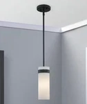 Bel Air Lighting Crosby 1-LIGHT Black Mini Pendant Fixture, Frosted Glass. Fixed Price $51.99.