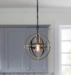 Home Decorators Collection Barton Bay Bronze & Champagne Orb Mini Pendant Light. Fixed Price $32.74.