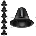 Torchstar 6 Inch Recessed Can Light Trim, Air Tight Baffle Ic-rated Ant.... Fixed Price $117.86.