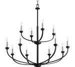 Reyes Light Black Chandelier, Noir 6160-12-69 Quorum International. Fixed Price $756.00.