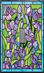 Irises Stained Glass Image Light Switch Wall Plate Outlet Cover Elegant. Fixed Price $11.00.