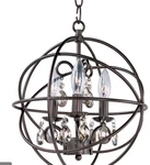 Maxim Lighting Orbit 3-LIGHT Pendant Oil Rubbed Brnz Crystal Chandelier 251400I. Fixed Price $159.95.