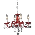 Elegant Lighting V7804D15RD/RC Rococo Mini Chandelier Red. Fixed Price $100.10.
