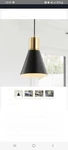 Jonathan Apollo In Black/brass Gold Metal Led Pendant JYL6131A. Fixed Price $20.00.
