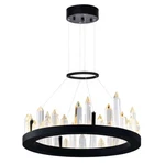 Cwi Lighting Juliette 16" Up Chandelier, Black 1043P16-101. Fixed Price $328.00.