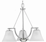 Progress Lighting Bravo 3-LIGHT Brushed Nickel Chandelier 23IN P4621-09. Fixed Price $84.00.