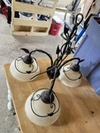 Vine Leaf 3 Light Chandelier Rustic Farmhouse. Fixed Price $200.00.
