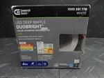 Commercial Electric 4IN Led Recessed Light Deep Baffle Color Change 91535. Fixed Price $11.99.