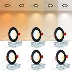 Cycevsun Black Recessed Lights, Canless 4 Inch Soffit Wafer Pot Lighting With.... Fixed Price $83.48.